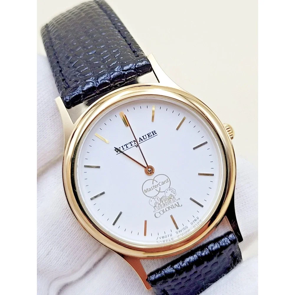 Wittnauer JV8072 Men's Dress Watch MasterCard Premier Colonial Swiss Quartz NWT